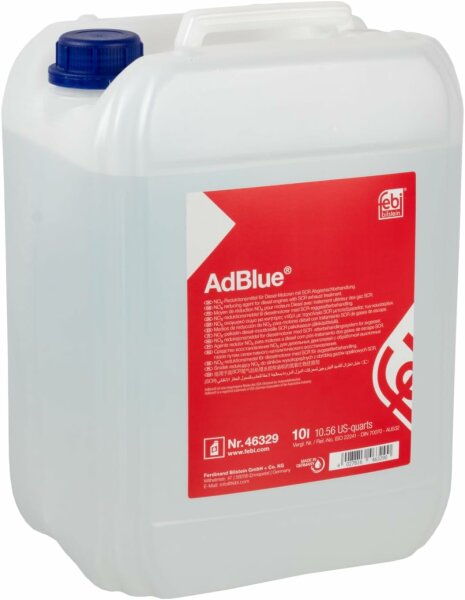 45x 10L Kanister AdBlue mit Einfüllhilfe MHD 03/2024