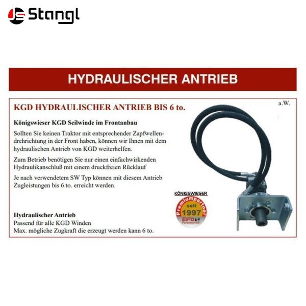 KÖNIGSWIESER HYDRAULISCHER ANTRIEB FÜR FRONTVERBAU SEILWINDE – KGD