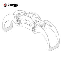 PALMS FRONTLADERAUFHÄNGUNG MIT HOLZGREIFER HG 018 PRO