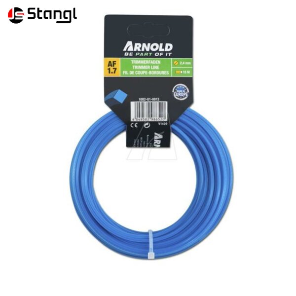 TRIMMERFADEN 2,4 MM X 15 M – 4-KANT, BLAU