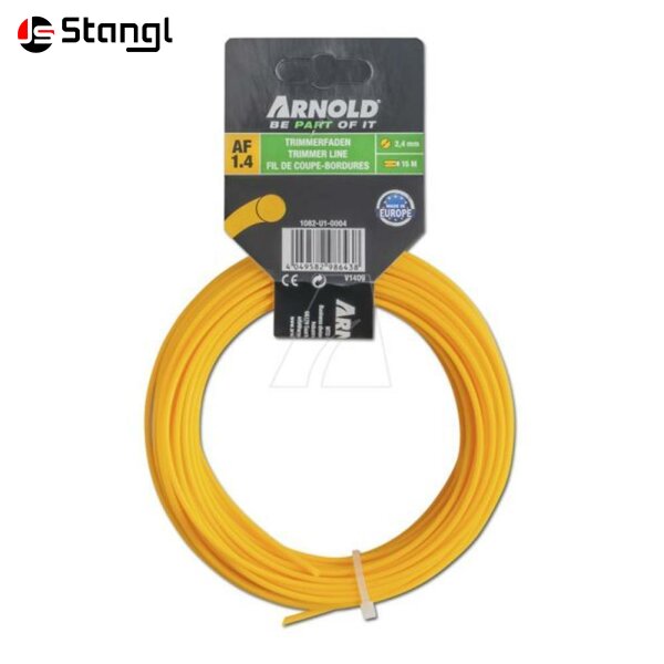 TRIMMERFADEN 2,4 MM X 15 M – RUND, GELB