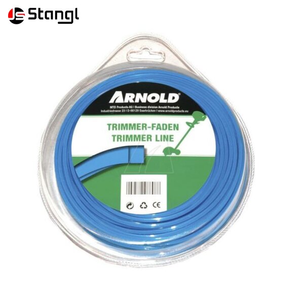 TRIMMERFADEN 2,4 MM X 36 M – 4-KANT, BLAU