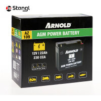 Batterie AZ109 - AGM 12-22A SLA/VRLA , +Pol rechts