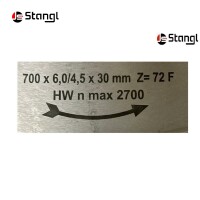 SÄGEBLATT TROMMELSÄGE - SPEZIAL HM 700/30 x6.0/4,5 – 72 ZÄHNE – VERSTÄRKTE AUSFÜHRUNG