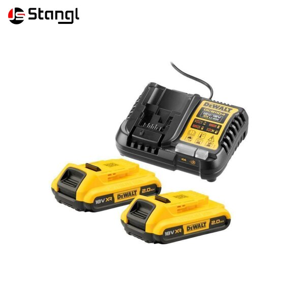 DEWALT AKKU-KIT 2X18V/2AH + SCHNELLLADEGERÄT