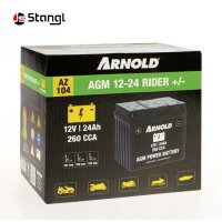 BATTERIE AZ104 – AGM 12V 24Ah, +POL LINKS – MTD & CUB CADET