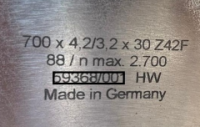 HM-Kreissägeblatt 700 x 4,2/3,2 x 30 Z= 42 F-Silence Geräuscharm